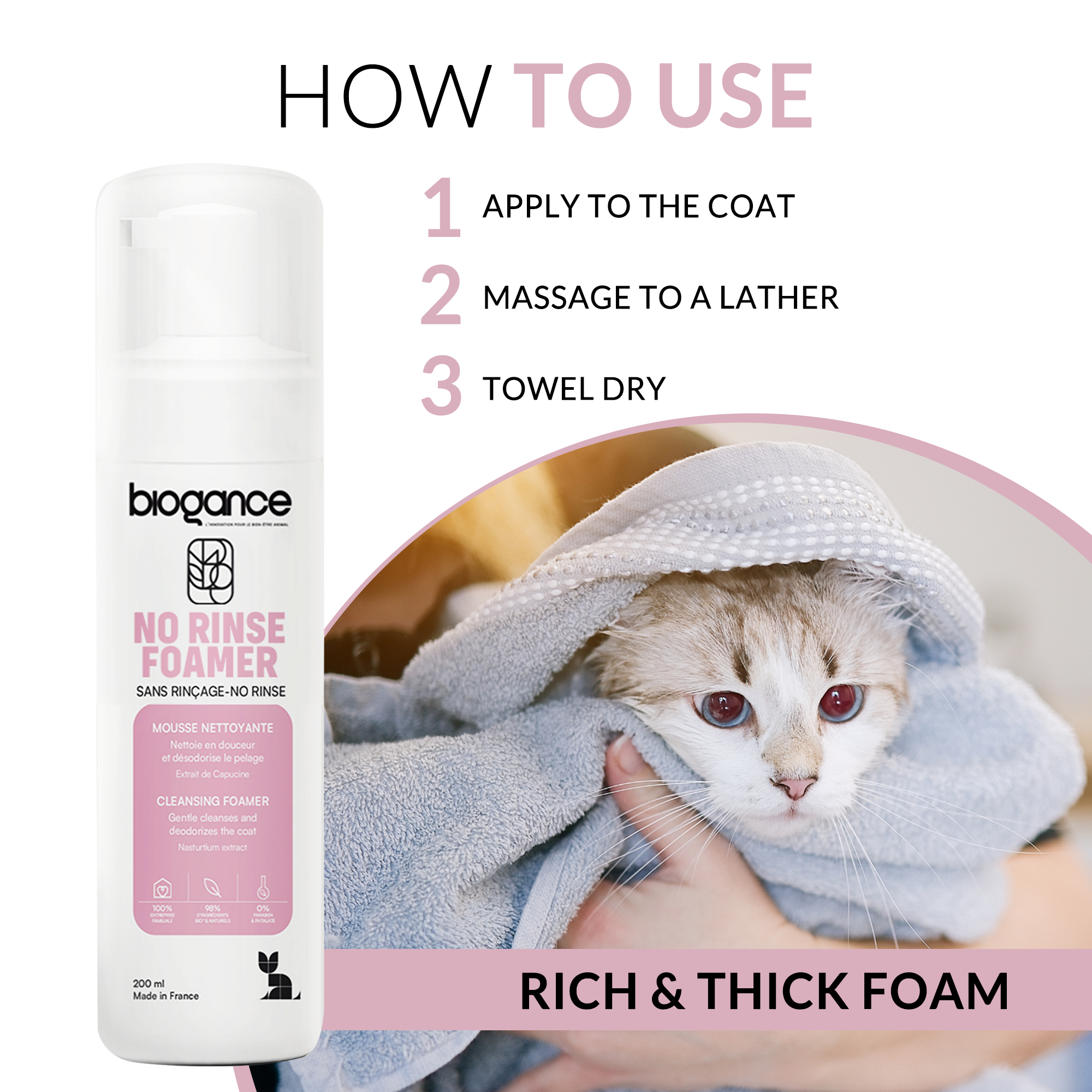 Mousse Sans Rinçage Chat