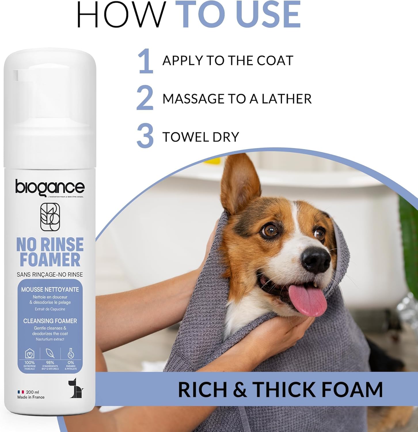 Mousse Sans Rinçage Chien